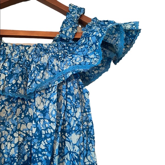 House of Harlow 1960 Turquoise Cold Shoulder Crop Top - Picture 3 of 12